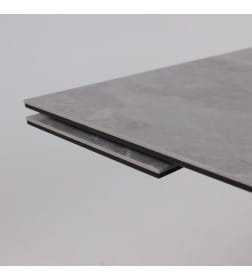 Стол AV 2122, МДФ+керамика, раздвижной 1400 (2000)*850 серый, матовый  LARKA GREY/черный