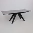 Стол AV 2122, МДФ+керамика, раздвижной 1400 (2000)*850 серый, матовый  LARKA GREY/черный (119684) 