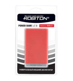 Внешний аккумулятор универсальный Li7.8-R 7800мАч BL1 (красный) ROBITON POWER BANK БЛ15311