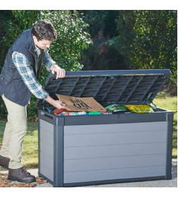 Сундук садовый уличный Cortina 380 л, графит