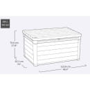 Сундук садовый уличный Cortina 380 л, графит (259018) 