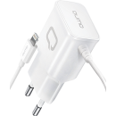 Зарядное устройство сетевое 2.1A встроенный кабель Lightning 8 Pin (белый) Qumo Energy Charger 0026 Q30550 (Q30550) 