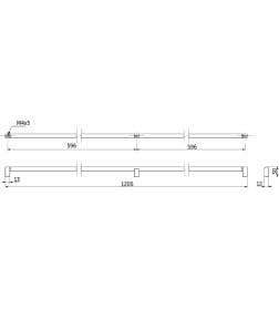 Ручка мебельная скоба Timeless 1192 /1205 брашированное золото