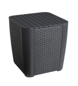 Стол-сундук пластиковый Luzon table, плоское плетение, графит