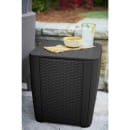 Стол-сундук пластиковый Luzon table, плоское плетение, графит (223932) 