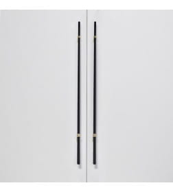 Ручка мебельная скоба Whisper 704 /1000 черный матовый/брашированное золото