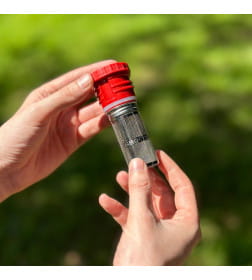 Термос БИОСТАЛЬ-ОХОТА NBR-ZR 1,2 л 2 чашки, ситечко (красный)