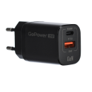 Сетевое зарядное устройство 1USB+1Type-C 35W QC3.0 GAN (черный) GoPower GPQC09 00-00028403 (00-00028403) 