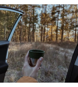 Термос БИОСТАЛЬ-ОХОТА NBR-Z-GT 1,0 л 2 чашки, ситечко (зеленый)