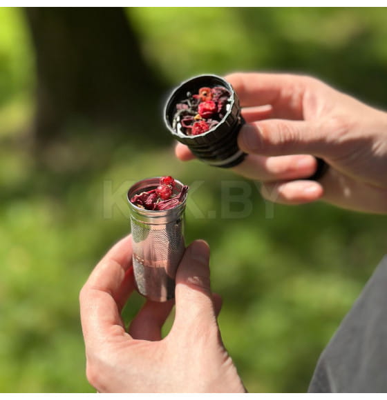 Термос БИОСТАЛЬ-ОХОТА NBR-Z 1,2 л 2 чашки, ситечко