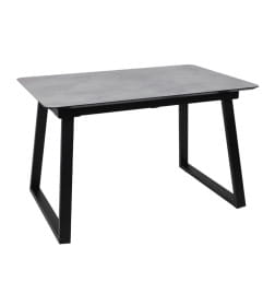 Стол AV 1208, HPL+МДФ,  раздвижной 1200 (1600)*800 Мрамор Марквина синий/черный