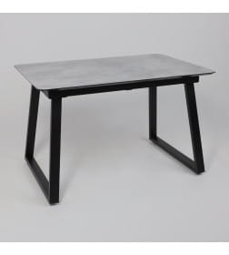 Стол AV 1208, HPL+МДФ,  раздвижной 1200 (1600)*800 Мрамор Марквина синий/черный