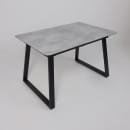 Стол AV 1208, HPL+МДФ,  раздвижной 1200 (1600)*800 Мрамор Марквина синий/черный (119636) 