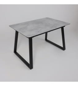 Стол AV 1208, HPL+МДФ,  раздвижной 1200 (1600)*800 Мрамор Марквина синий/черный