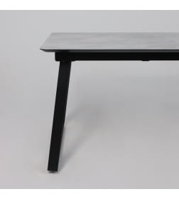 Стол AV 1208, HPL+МДФ,  раздвижной 1200 (1600)*800 Мрамор Марквина синий/черный