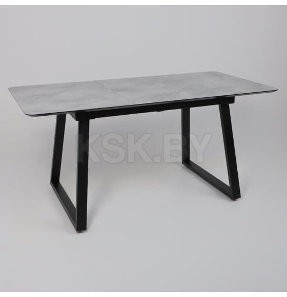 Стол AV 1208, HPL+МДФ,  раздвижной 1200 (1600)*800 Мрамор Марквина синий/черный (119636) 