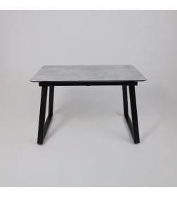 Стол AV 1208, HPL+МДФ,  раздвижной 1200 (1600)*800 Мрамор Марквина синий/черный