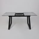 Стол AV 1208, HPL+МДФ,  раздвижной 1200 (1600)*800 Мрамор Марквина синий/черный (119636) 