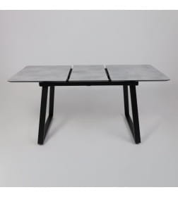 Стол AV 1208, HPL+МДФ,  раздвижной 1200 (1600)*800 Мрамор Марквина синий/черный