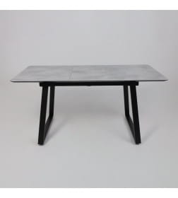 Стол AV 1208, HPL+МДФ,  раздвижной 1200 (1600)*800 Мрамор Марквина синий/черный