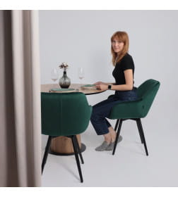 Стол AV 1317, HPL+МДФ, нераздвижной 1000 Дуб Вотан/черный