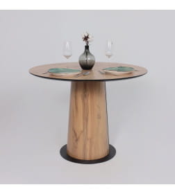 Стол AV 1317, HPL+МДФ, нераздвижной 1000 Дуб Вотан/черный