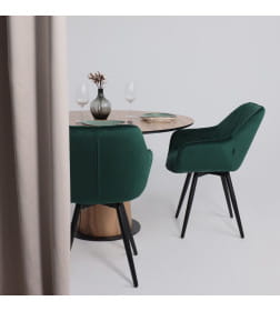 Стол AV 1317, HPL+МДФ, нераздвижной 1200 Дуб Вотан/черный