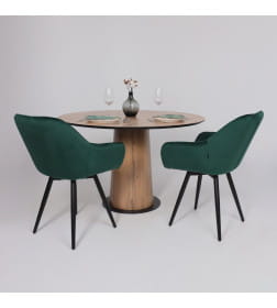 Стол AV 1317, HPL+МДФ, нераздвижной 1200 Дуб Вотан/черный