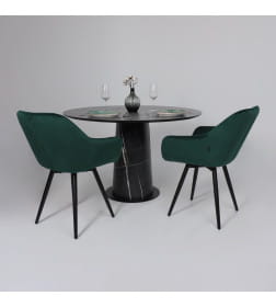 Стол AV 1317, HPL+МДФ, нераздвижной 1200 Черный тунис/черный