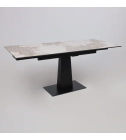 Стол AV 2119, МДФ+керамика, раздвижной 1200 (1800)*800 белый, глянцевый PANDORA/черный