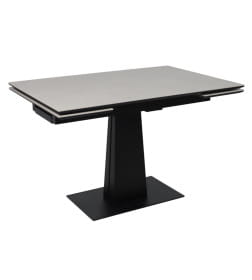 Стол AV 2119, МДФ+керамика, раздвижной 1200 (1800)*800 серый, матовый CARMEN LIDHT GREY/черный