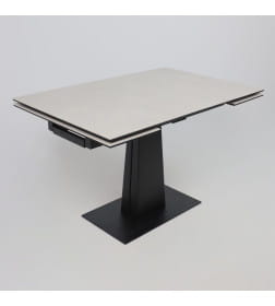 Стол AV 2119, МДФ+керамика, раздвижной 1200 (1800)*800 серый, матовый CARMEN LIDHT GREY/черный