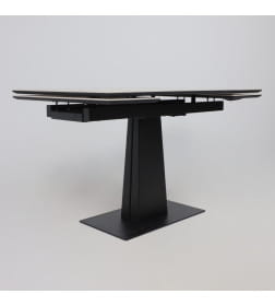 Стол AV 2119, МДФ+керамика, раздвижной 1200 (1800)*800 серый, матовый CARMEN LIDHT GREY/черный