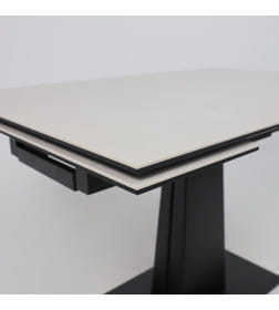 Стол AV 2119, МДФ+керамика, раздвижной 1200 (1800)*800 серый, матовый CARMEN LIDHT GREY/черный