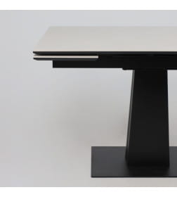 Стол AV 2119, МДФ+керамика, раздвижной 1200 (1800)*800 серый, матовый CARMEN LIDHT GREY/черный