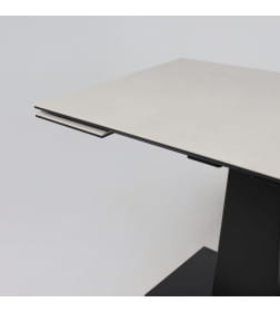 Стол AV 2119, МДФ+керамика, раздвижной 1200 (1800)*800 серый, матовый CARMEN LIDHT GREY/черный