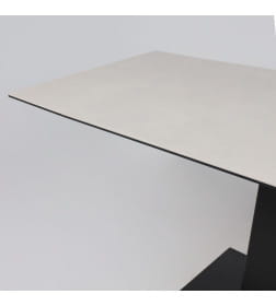 Стол AV 2119, МДФ+керамика, раздвижной 1200 (1800)*800 серый, матовый CARMEN LIDHT GREY/черный