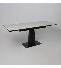 Стол AV 2119, МДФ+керамика, раздвижной 1200 (1800)*800 серый, матовый CARMEN LIDHT GREY/черный