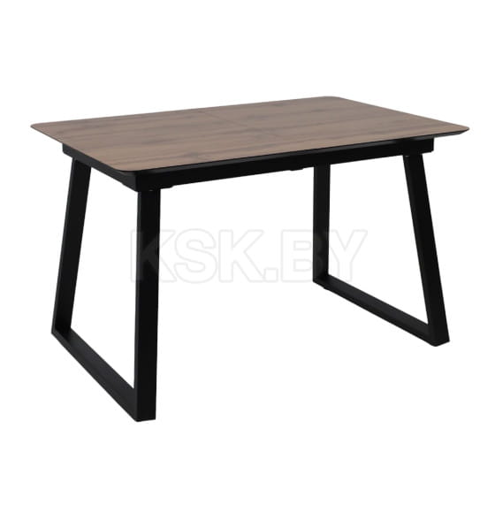 Стол AV 1208, HPL+МДФ,  раздвижной 1200 (1600)*800 Дуб Вотан/черный (119697) 