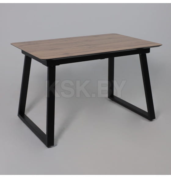 Стол AV 1208, HPL+МДФ,  раздвижной 1200 (1600)*800 Дуб Вотан/черный (119697) 