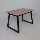 Стол AV 1208, HPL+МДФ,  раздвижной 1200 (1600)*800 Дуб Вотан/черный (119697) 