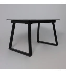 Стол AV 1208, HPL+МДФ,  раздвижной 1200 (1600)*800 Дуб Вотан/черный