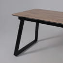 Стол AV 1208, HPL+МДФ,  раздвижной 1200 (1600)*800 Дуб Вотан/черный (119697) 