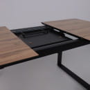 Стол AV 1208, HPL+МДФ,  раздвижной 1200 (1600)*800 Дуб Вотан/черный (119697) 