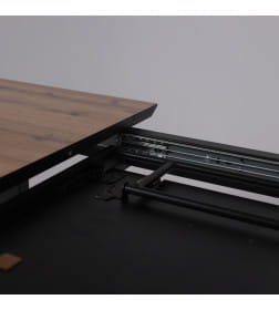 Стол AV 1208, HPL+МДФ,  раздвижной 1200 (1600)*800 Дуб Вотан/черный