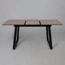 Стол AV 1208, HPL+МДФ,  раздвижной 1200 (1600)*800 Дуб Вотан/черный (119697) 