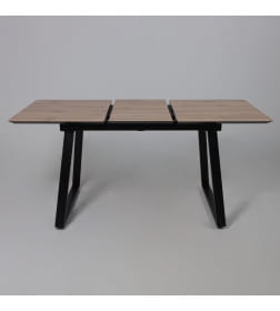 Стол AV 1208, HPL+МДФ,  раздвижной 1200 (1600)*800 Дуб Вотан/черный