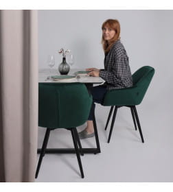 Стол AV 1208, HPL+МДФ,  раздвижной 1200 (1600)*800 Виктори натуральный/черный