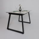 Стол AV 1208, HPL+МДФ,  раздвижной 1200 (1600)*800 Виктори натуральный/черный (119637) 