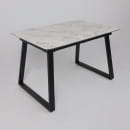 Стол AV 1208, HPL+МДФ,  раздвижной 1200 (1600)*800 Виктори натуральный/черный (119637) 